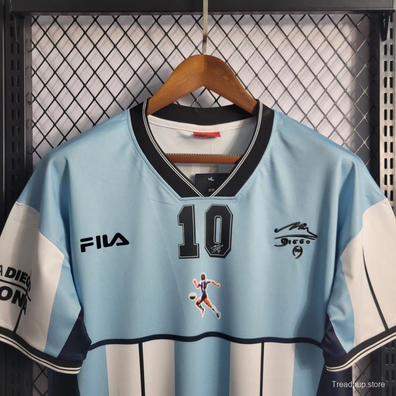 Retro 2001 Argentina MARADONA #10 Commemorative Edition Jersey