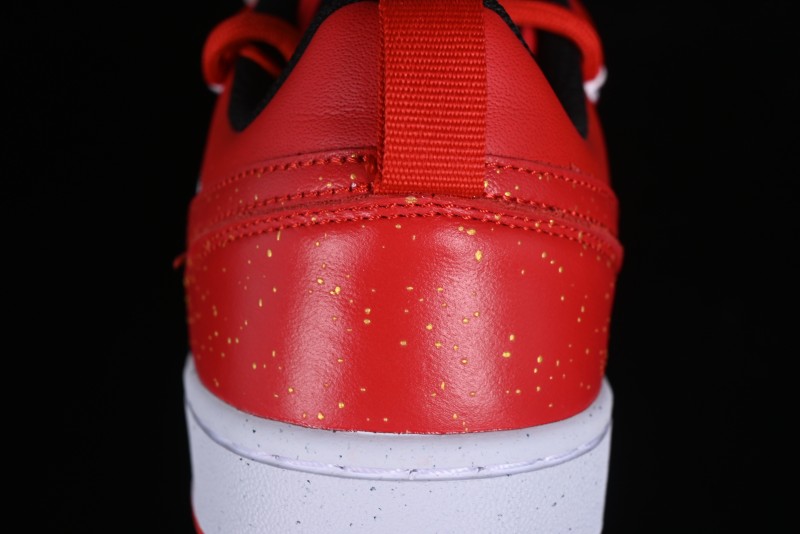 Nike Court Borough Low-Top Casual Sneakers with Dragon Emblem and Splatter Ink Vibe Style - DV5456-600