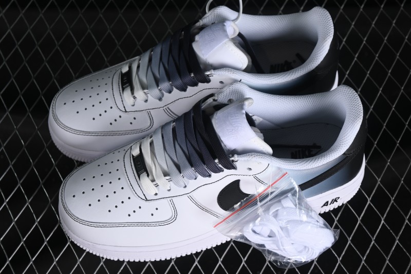 Nike Air Force 1 '07 Low Custom Anime Theme Gradient Brown Swoosh Casual Sneakers - FN0366-103