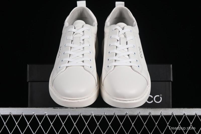 Ecco Soft 60th Anniversary Street Fun Collection Versatile White Sneakers - 63335301002