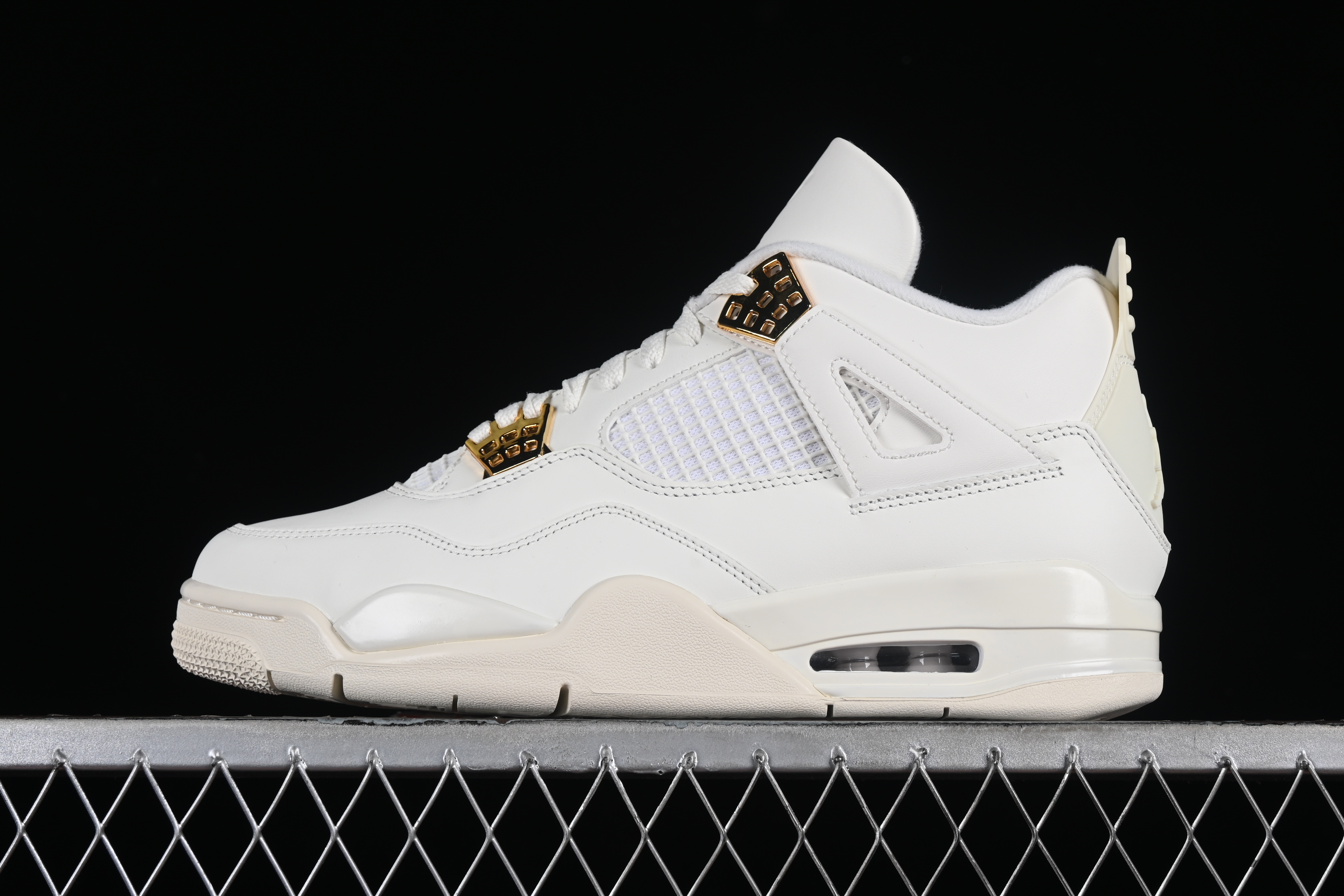 Nike Air Jordan 4 Retro Metallic Gold Basketball Shoes - AQ9129-170