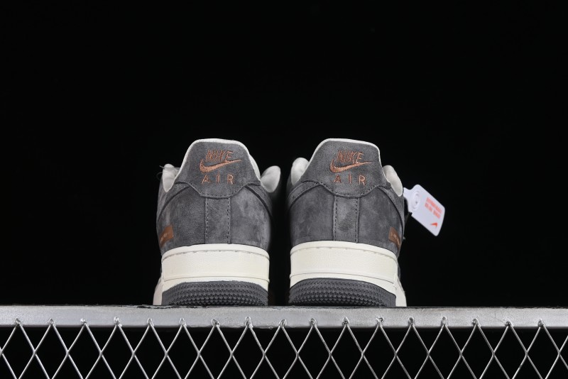 Nike Air Force 1 '07 Low LV Collaboration - Beige Grey Pigskin Casual Sneakers - HD1968-011