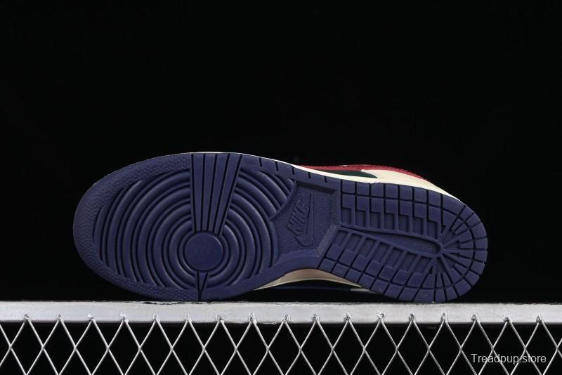 Nike SB Dunk Low Retro Skateboarding Shoes with Gorge Green and Red Swoosh Design - FV8106-361