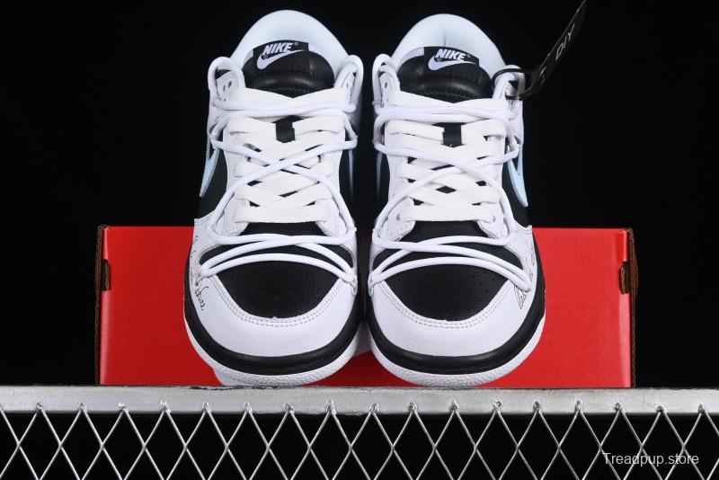 Nike Dunk Low Reverse Panda Graffiti Color SB Lace-Up Low-Top Casual Skate Shoes - FD9064-011