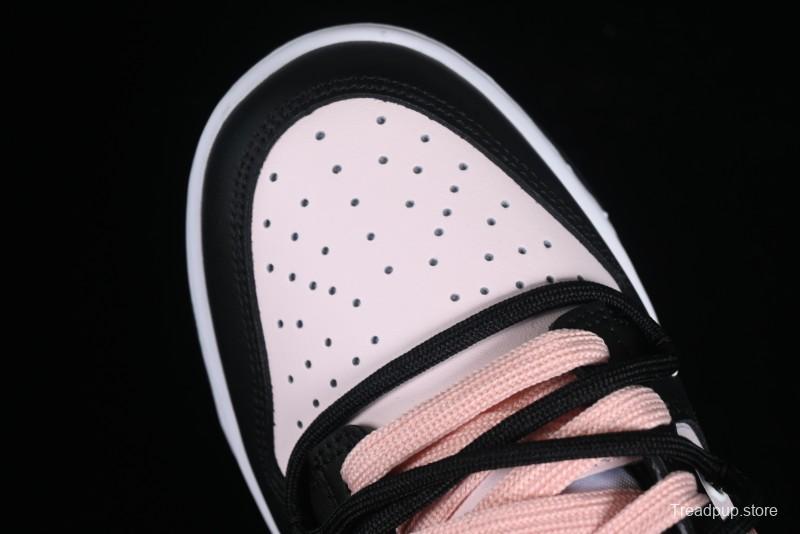 Nike Dunk Low Custom Deconstructed Strap Casual Sneakers in Black Pink - CW1590-100