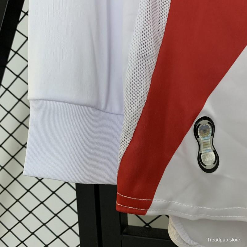 06/07 Retro Long Sleeve River Plate Home Jersey