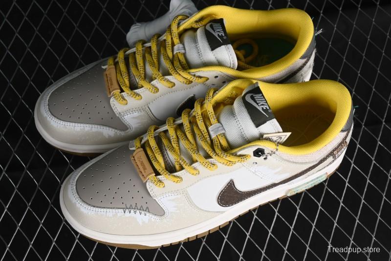 Nike Dunk Low Panda Prank Sail Era Sails Tan Brown SB Strap Low-Top Casual Skate Shoes - FV3629-371