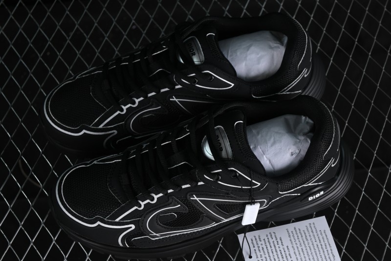 Dior B30 Sneakers with Reflective CD30 Logo and Lightweight Rubber Sole - CD30