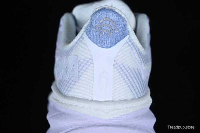 HOKA ONE ONE Clifton 9 Lightweight Knit Mesh Running Shoes with Enhanced Cushioning - 1127896 EHR