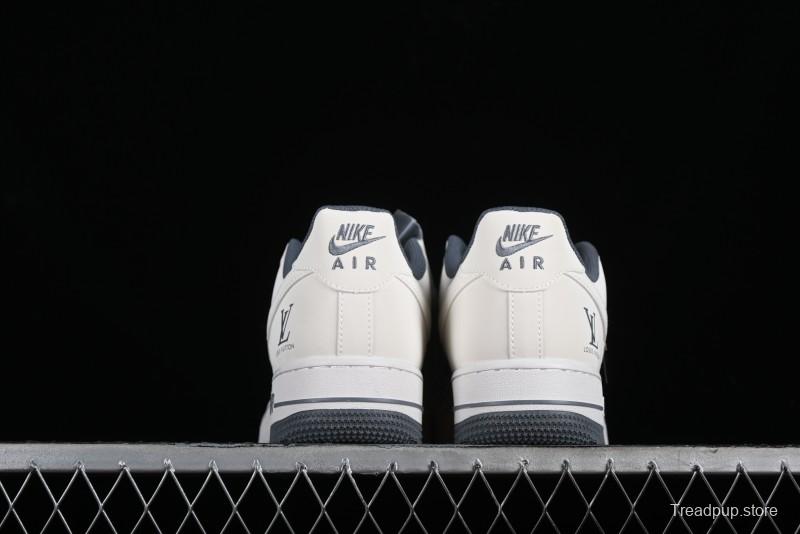 Nike Air Force 1 '07 Low LV Collaboration - Beige Grey Double Swoosh Low-Top Casual Sneakers - XZ6188-006