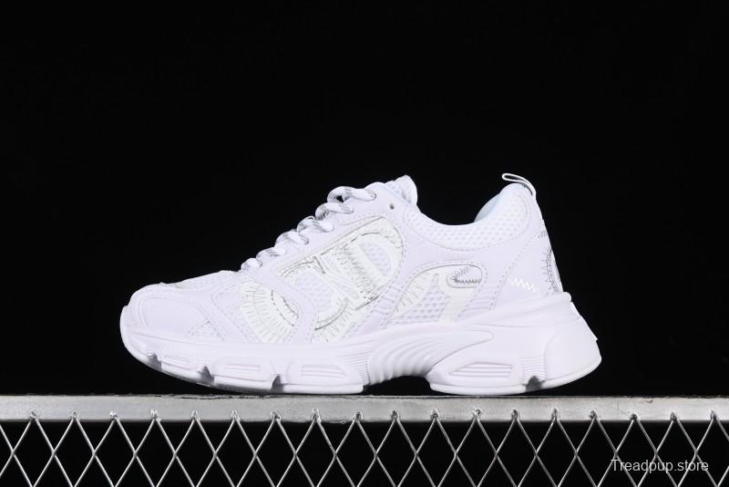 Dior Chrono Round Toe Lace-Up Lifestyle Casual Running Shoes - 10W WHITE