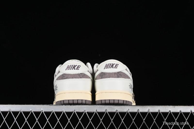 Nike SB Dunk Low LV Collaboration - Denim Patchwork Anniversary High-End Custom Low-Top Casual Sneakers - JH8310-956