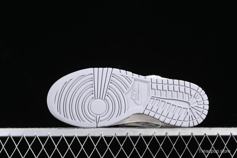 Nike SB Dunk Low LV Collaboration Strap White Grey Check Anniversary High-End Custom Low-Top Casual Skate Shoes - SJ2068-245