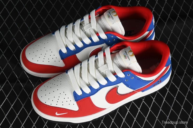 Nike SB Dunk Low Paris Olympics Limited Edition - Phrygian Cap Inspired Olympic Customized Anniversary Low-Top Casual Skate Shoes - XB3802-354