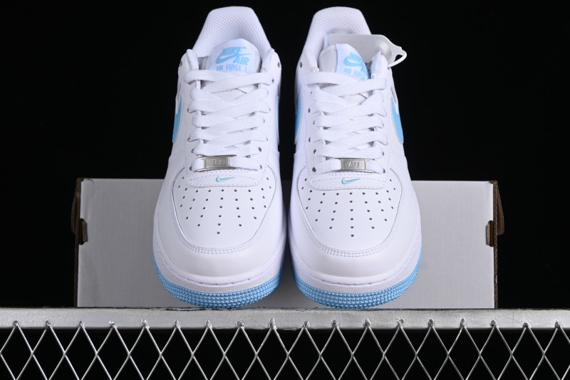 Nike Air Force 1 '07 Low White Blue Casual Sneakers - FQ4296-100