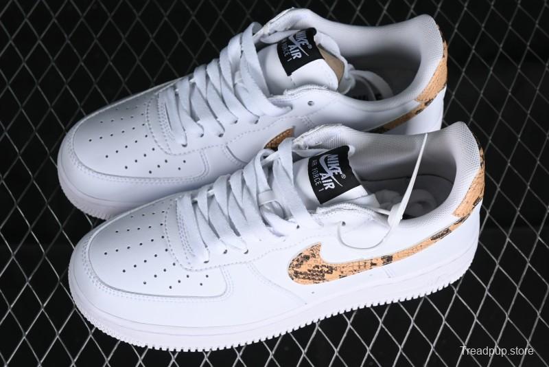 Nike Air Force 1 '07 Low Casual Sneakers with Full-Length Air Cushion - AO1635-100