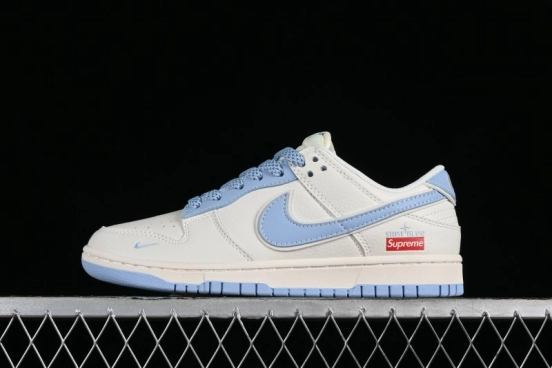Nike Supreme x SB Dunk Low Stone Island Collaboration - Azure Starry Sky Anniversary High-End Custom Low-Top Casual Sneakers - BB9866-001