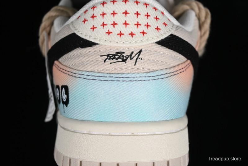 Nike Dunk Low Sky City Dopamine Gradient Sashiko Stitch Hemp Rope SB Low-top Casual Sneakers - DV0834-100