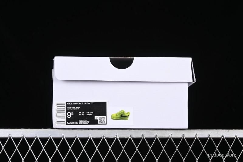 Nike Air Force 1 '07 Low Top Casual Sneakers in Firefly Green - FA2407-301