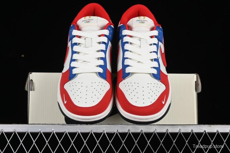 Nike SB Dunk Low Paris Olympics Limited Edition - Phrygian Cap Inspired Olympic Customized Anniversary Low-Top Casual Skate Shoes - XB3802-354