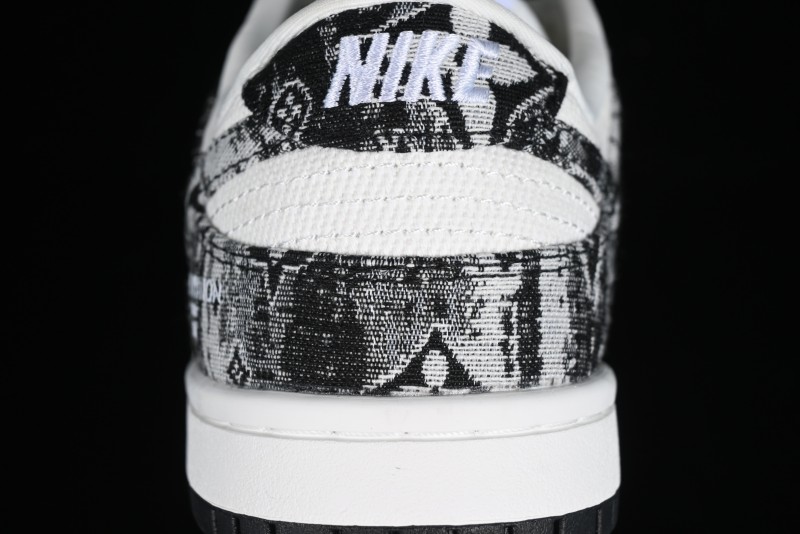 Nike SB Dunk Low LV Collaboration - Black Denim Anniversary High-End Custom Low-Top Casual Skate Shoes - XB3802-351