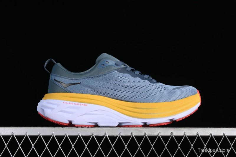 HOKA ONE ONE Bondi 8 Performance Cushion Running Shoes with Enhanced Support - 1123202 GBMS