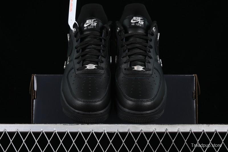 Nike Air Force 1 '07 Low Silver Swoosh Casual Sneakers - HQ1180-001