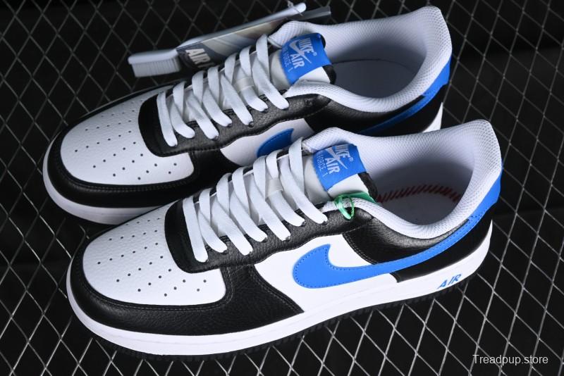 Nike Air Force 1 '07 Low White Black Blue Color Block Casual Sneakers - FN8008-001