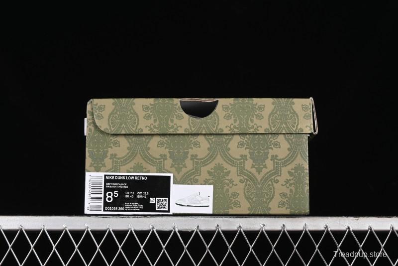 Nike SB Dunk Low Gucci Collaboration - Beige with Yellow Swoosh Anniversary High-End Custom Low-Top Casual Sneakers - DQ1098-390