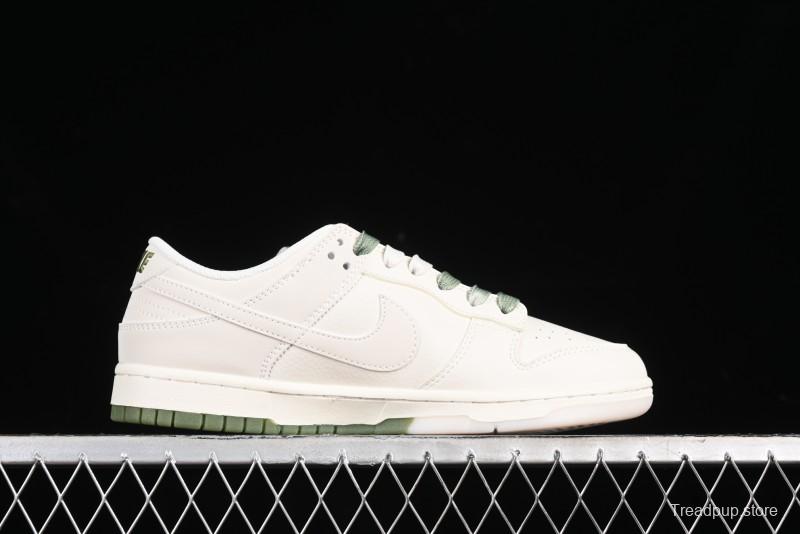 Nike SB Dunk Low Supreme Collaboration - Beige Green Two-Tone Anniversary High-End Custom Low-Top Casual Skate Shoes - BB8675-109
