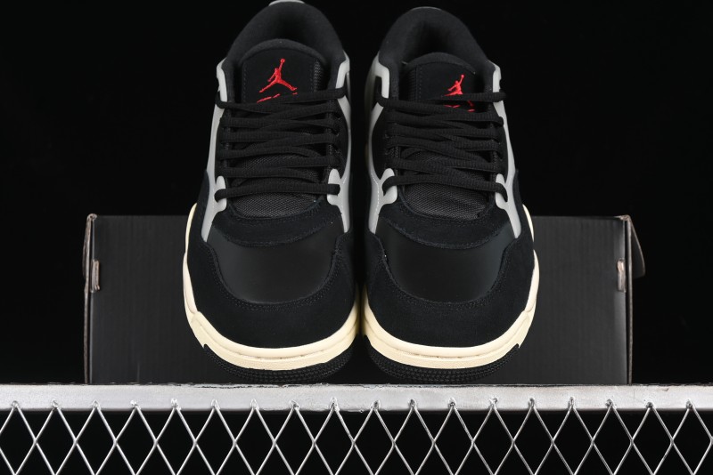 Nike Air Jordan 4 Remastered Sneakers in Black with Textile Mesh, Leather and Suede - FQ7939-006