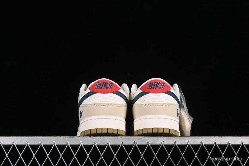 Nike SB Dunk Low Bape Collaboration - Beige Blue Anniversary Custom Low-Top Casual Sneakers CF3688-011