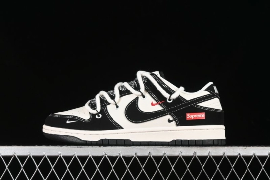 Nike SB Dunk Low SUP Collaboration - Strap Black Hook Anniversary High-End Custom Low-Top Casual Skate Shoes - SJ2068-288