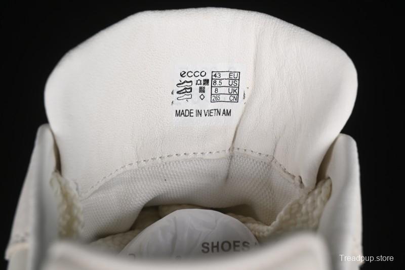 ECCO 2024 New Fashion Simple Versatile Genuine Leather White Sneakers - 61881301002