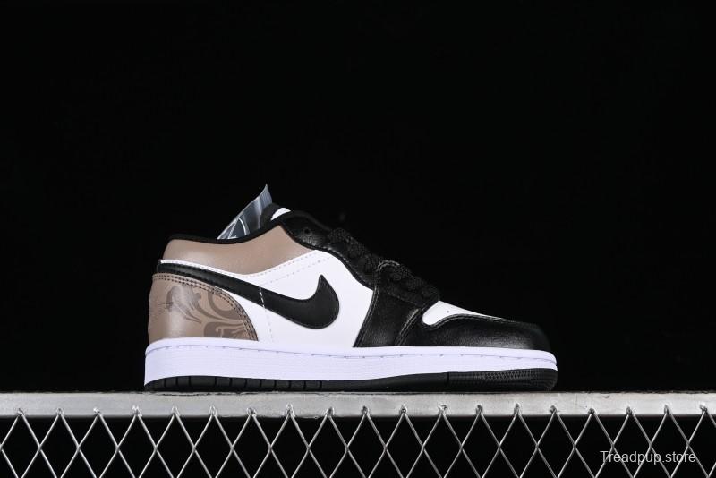 Nike Air Jordan 1 Low Retro Basketball Shoes in Mocha Colorway - 553558-132