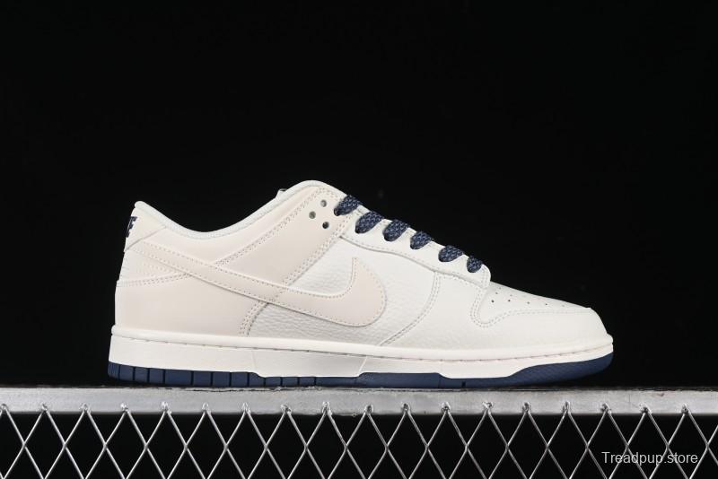 Nike SB Dunk Low Collaboration Three Swooshes Dark Blue Colorway Low-Top Casual Skateboarding Shoes - NK5639-327