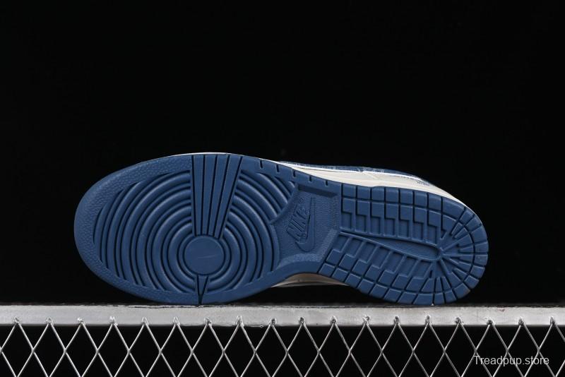 Nike SB Dunk Low LV Collaboration - Light Blue Denim Hook Anniversary High-End Custom Low-Top Casual Skate Shoes - JH8310-955