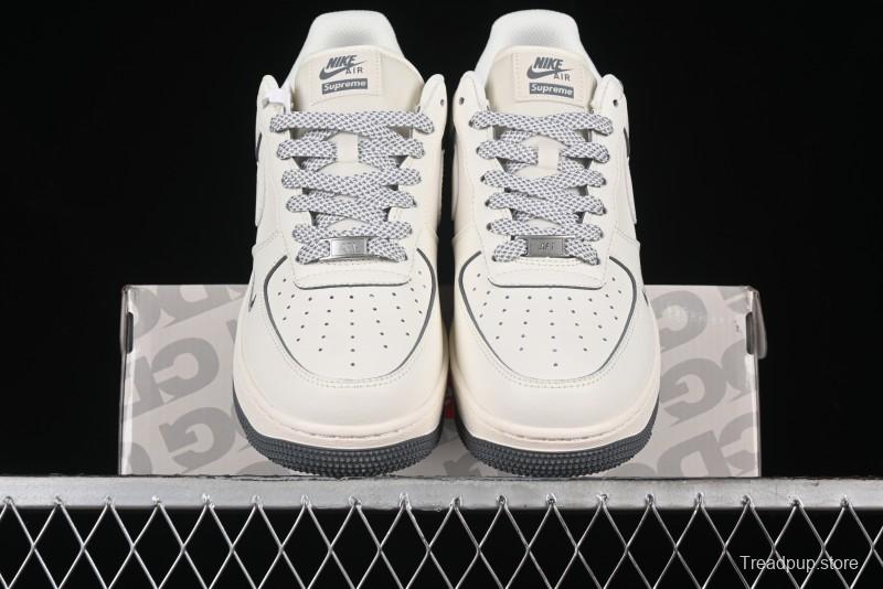 Nike Air Force 1 '07 Low Supreme The North Face Collaboration - Beige Grey Low-Top Casual Sneakers - XZ1996-710
