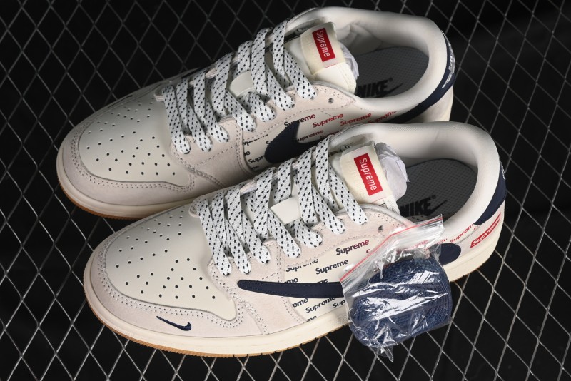 Nike Travis Scott x Fragment Design x Air Jordan 1 Low OG SP AJ1 Supreme Collaboration - JH6088-613