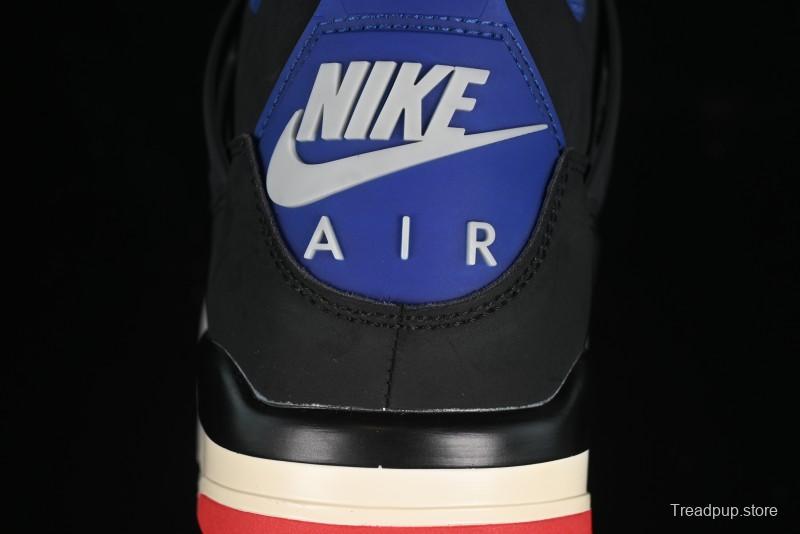 Nike Air Jordan 4 Retro Basketball Shoes in Black, Blue and Neutral Grey - FV5029-003