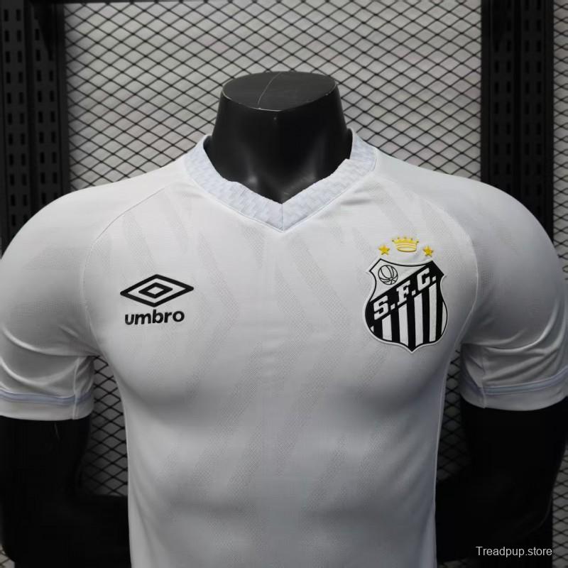 Player Version 25/26 Santos Home Jersey Without Sponsors