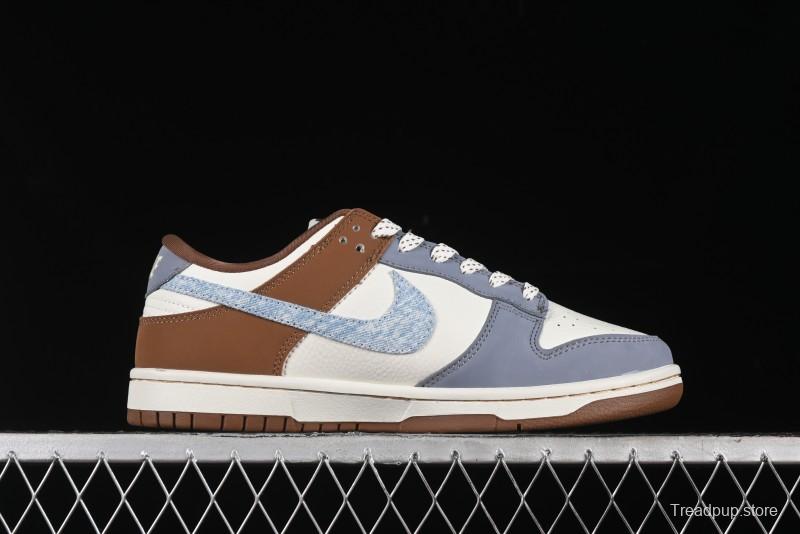 Nike SB Dunk Low Levi's Collaboration - White Grey Brown Anniversary Customized Low-Top Casual Sneakers - JH8310-958
