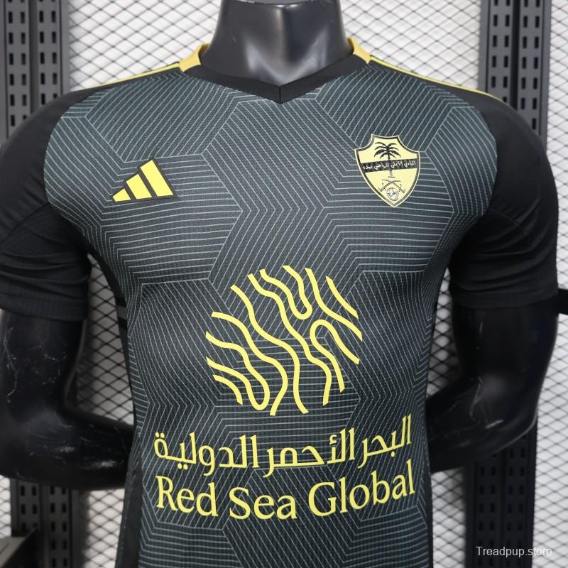 Player Version 25/26 Al-Ahli Saudi FC Black with Geometric Pattern Jersey