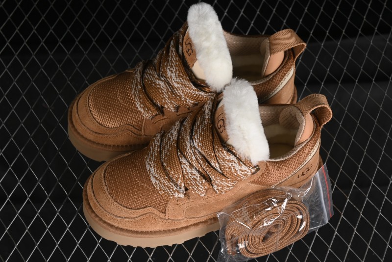 UGG Classic Ultra Mini Mel Dual-Color Lace-Up Low-Top Casual Shoes - 1144032