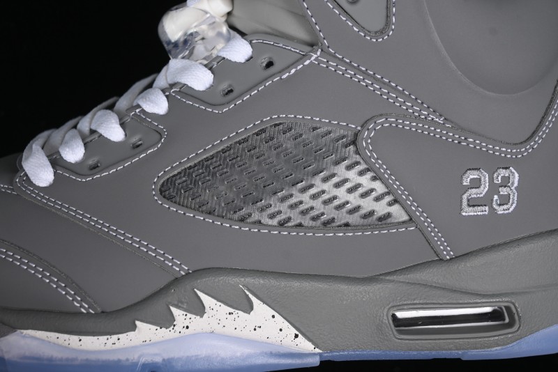 Nike Air Jordan 5 Retro Basketball Shoes with Grey Wolf Colorway - 136027-005