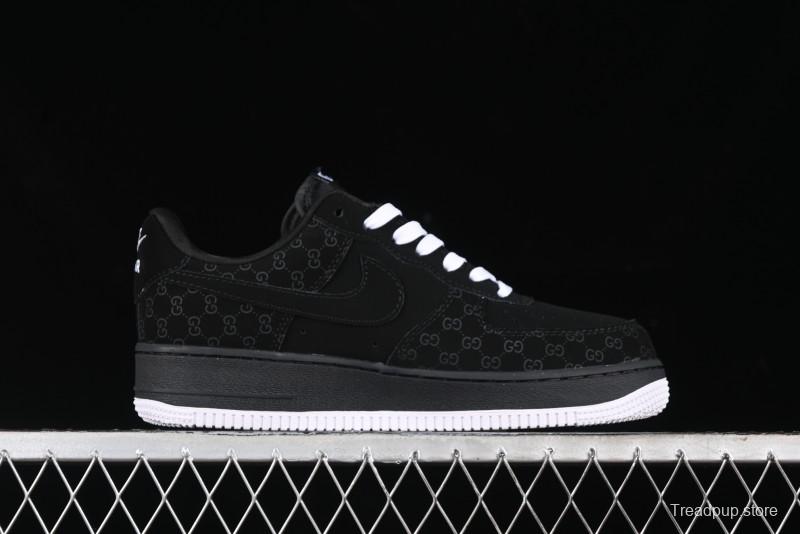 Nike Air Force 1 '07 Low Gucci Bear Collaboration - Midnight Black Low-Top Casual Sneakers - KK1988-007