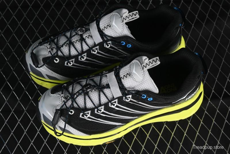 Hoka Mafate Three 2 Ultra-Lightweight Cushioned Trail Running Shoes with Vibram Outsole - 1141572 BHK