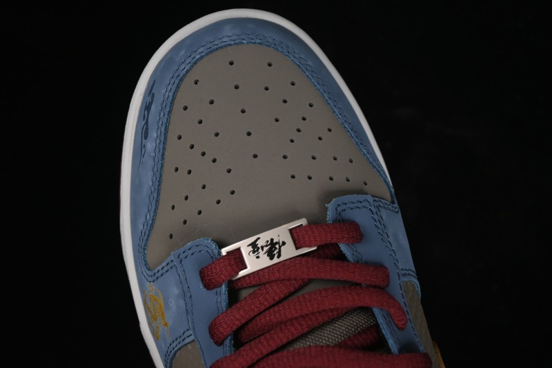Nike Dunk Low Retro Deconstructed Casual Sneakers with Black Myth Wukong Theme Cloud Dragon Pattern - WK0820-001