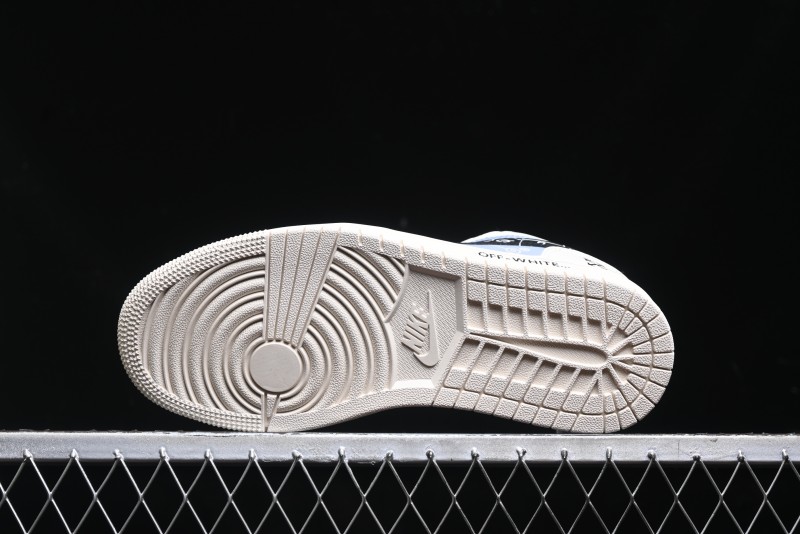 Nike Air Jordan 1 Low AJ1 OF Collaboration - Customized Retro Basketball Shoes with 3D Buttons - DM9188-001