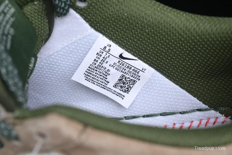 Nike Air Force 1 '07 Low Stussy Collaboration Light Brown Green Low-Top Casual Sneakers - XZ6188-666